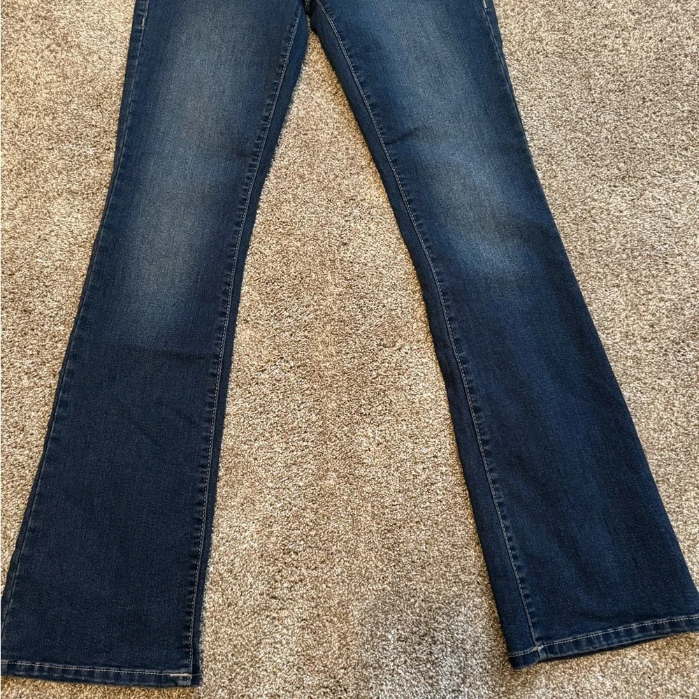 NWT True Religion Women’s Becca Mid Rise Bootcut Dark Glacial Jeans Size 27